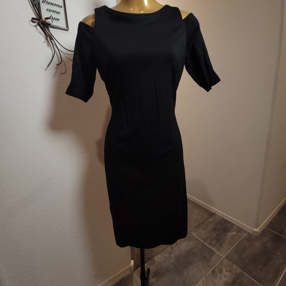 Vince Camuto Chic Black Off-Shoulder Dress